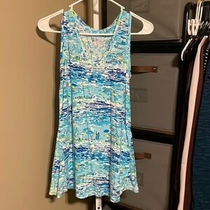 Lilly Pulitzer Gale Tank Top Sz XS High Tide Toile
